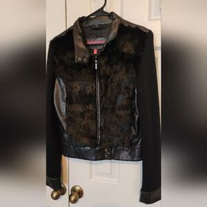 Vintage Jennyfer J Rabbit Fur All Black Jacket